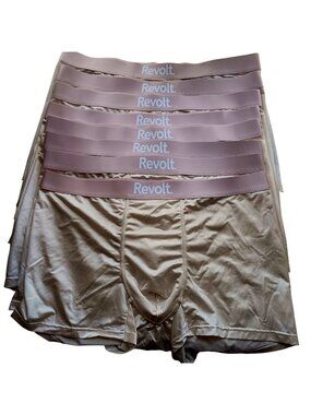 Lot 8 Revolt Silky Briefs XL Beige Stretch Fabric Comfortable Fit NWOT NEW